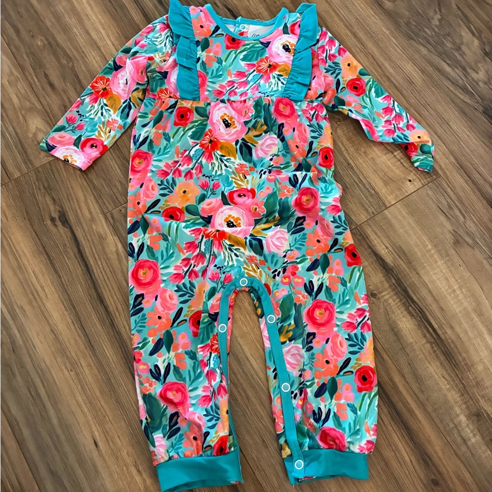 Vibrant Floral Kids Romper